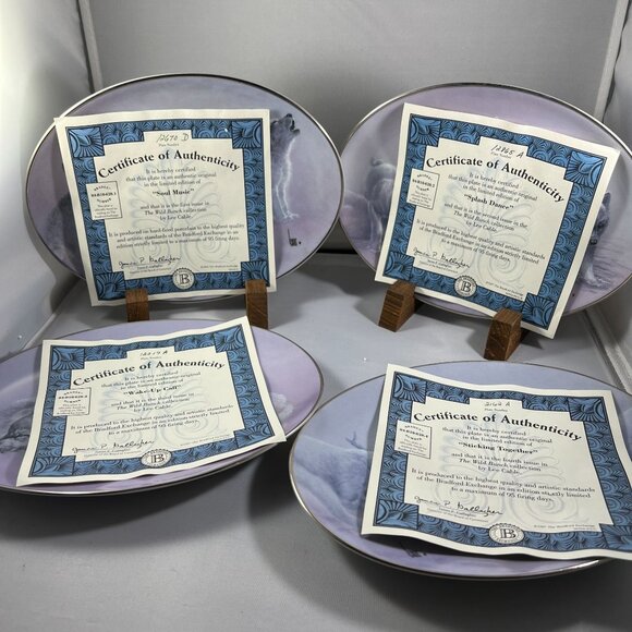 Plates 9-12 - Bradford Exchange Arctic Wolf Collector Plates With Certificates - Picture 6 of 10